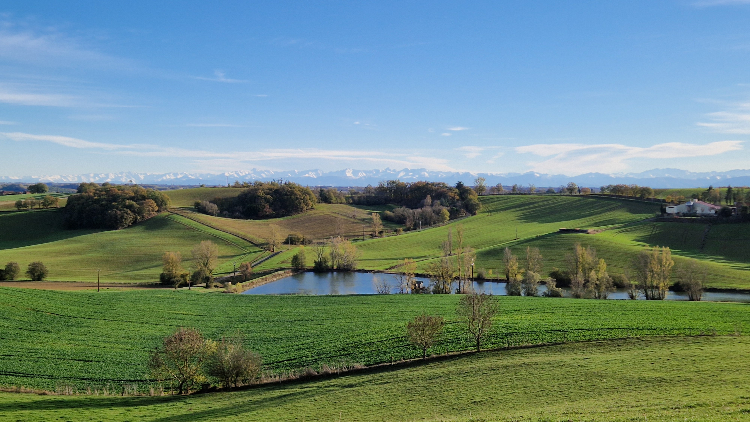 Vue Pyérénées colines